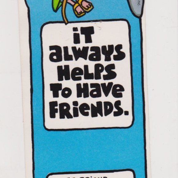 [DOUG HALL] Bookmark "It Always Helps to Have Friends" (1982) - Picture 2 of 6